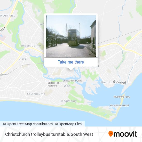 Christchurch trolleybus turntable map