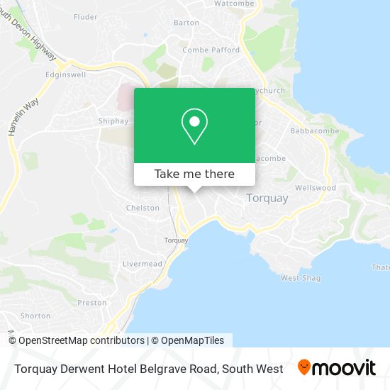 Torquay Derwent Hotel Belgrave Road map