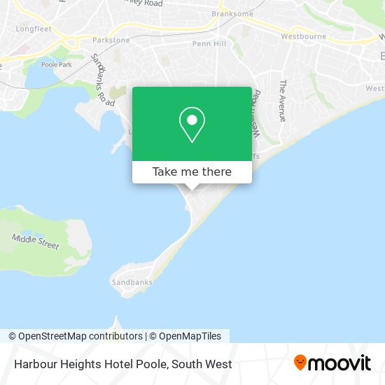 Harbour Heights Hotel Poole map