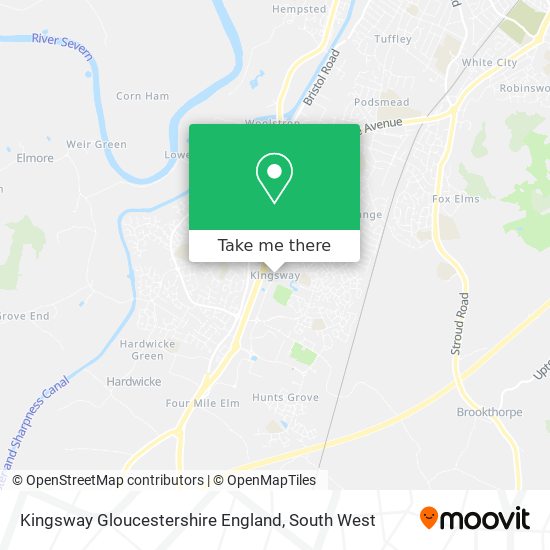 Kingsway Gloucestershire England map