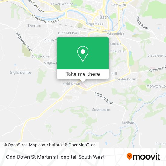 Odd Down St Martin s Hospital map