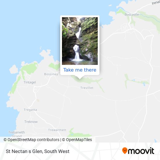 St Nectan s Glen map