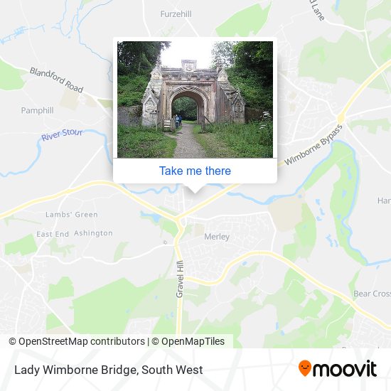 Lady Wimborne Bridge map