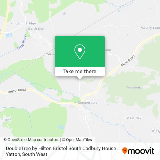 DoubleTree by Hilton Bristol South Cadbury House Yatton map