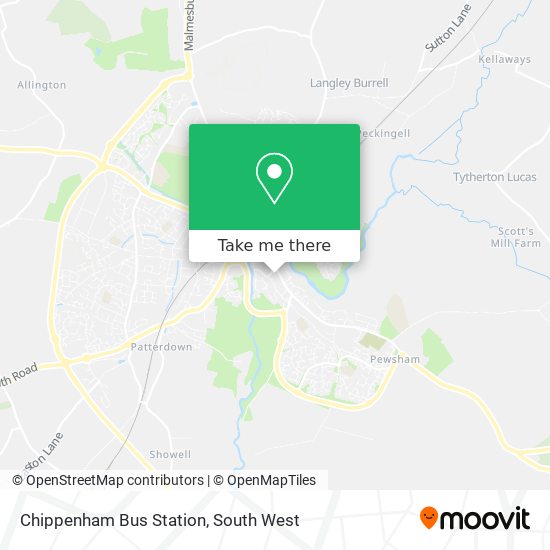 Chippenham Bus Station map