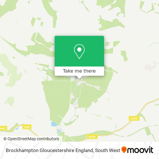 Brockhampton Gloucestershire England map