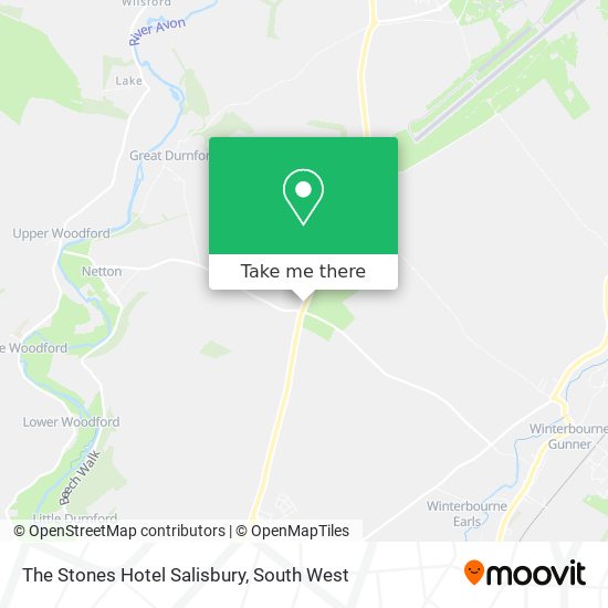 The Stones Hotel Salisbury map