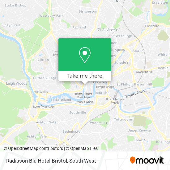 Radisson Blu Hotel Bristol map