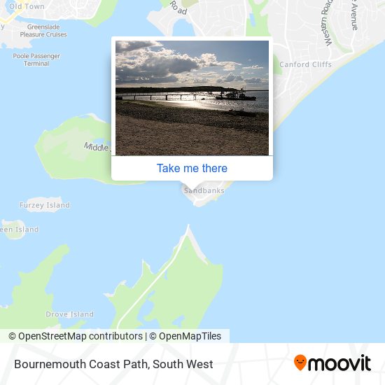 Bournemouth Coast Path map