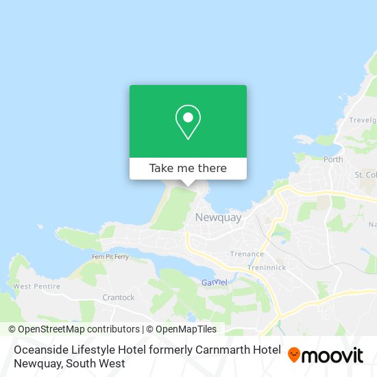 Oceanside Lifestyle Hotel formerly Carnmarth Hotel Newquay map