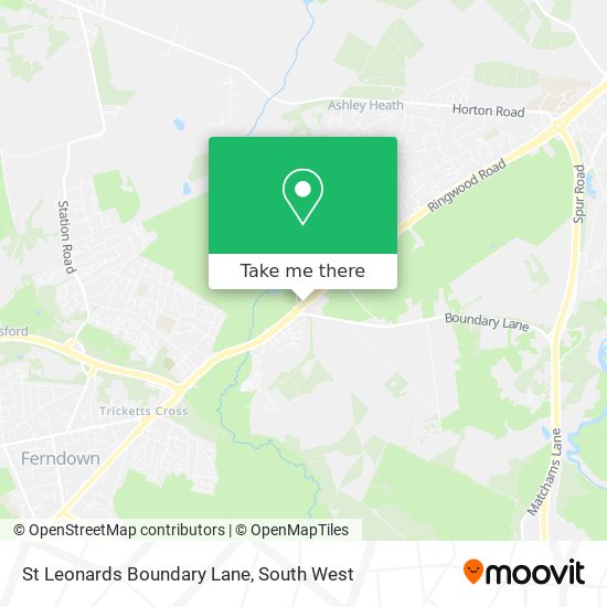 St Leonards Boundary Lane map