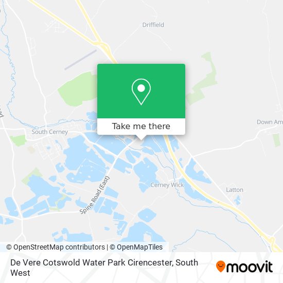 De Vere Cotswold Water Park Cirencester map
