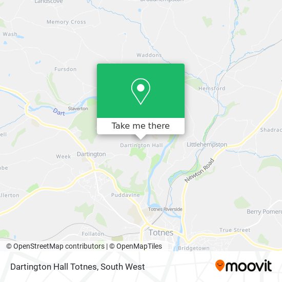 Dartington Hall Totnes map