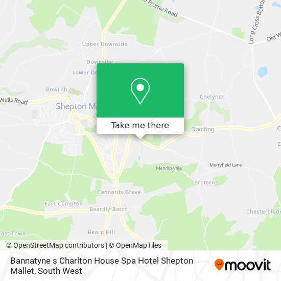 Bannatyne s Charlton House Spa Hotel Shepton Mallet map