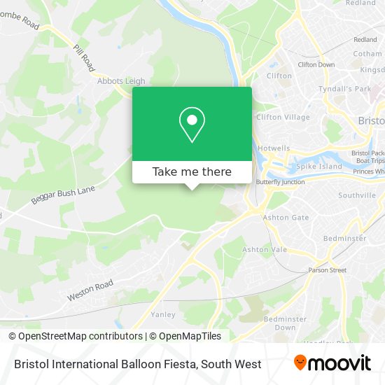 Bristol International Balloon Fiesta map