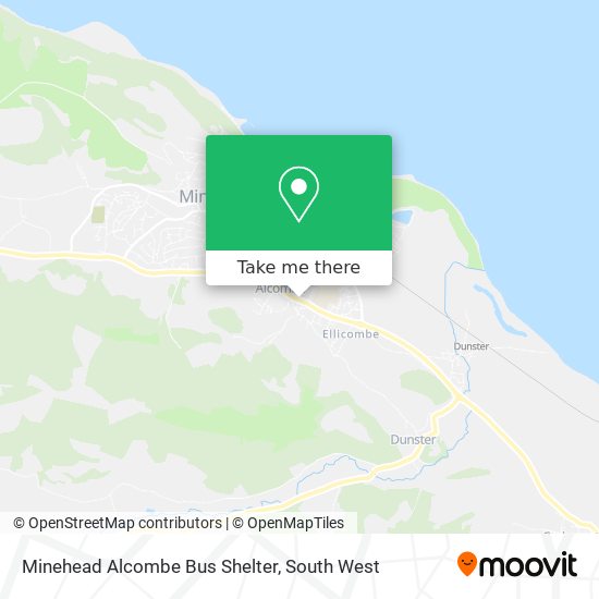 Minehead Alcombe Bus Shelter map
