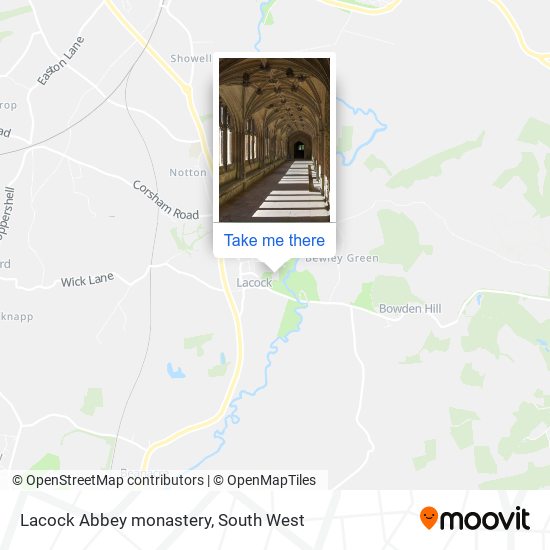Lacock Abbey monastery map