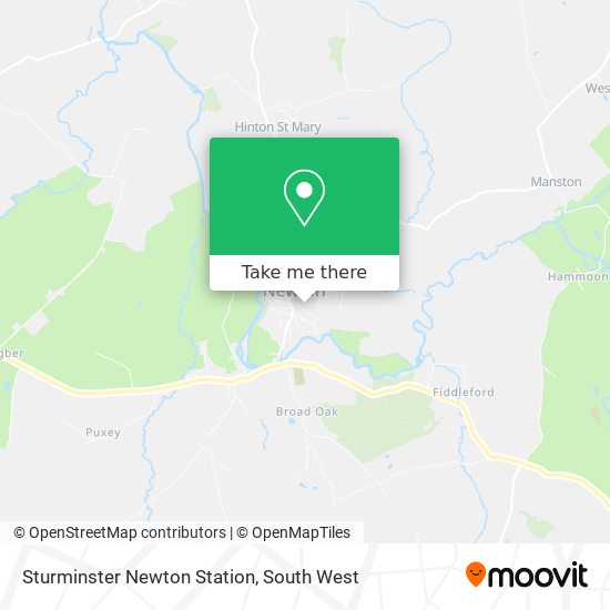 Sturminster Newton Station map