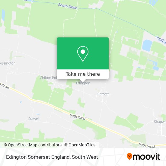 Edington Somerset England map