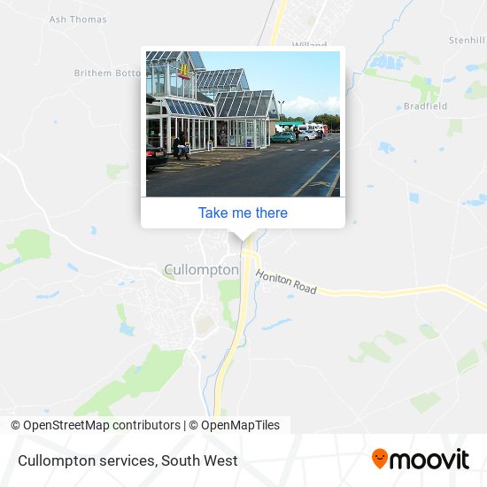 Cullompton services map