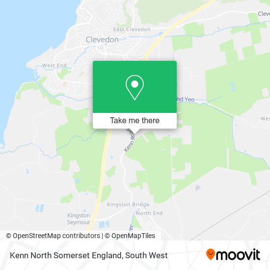 Kenn North Somerset England map
