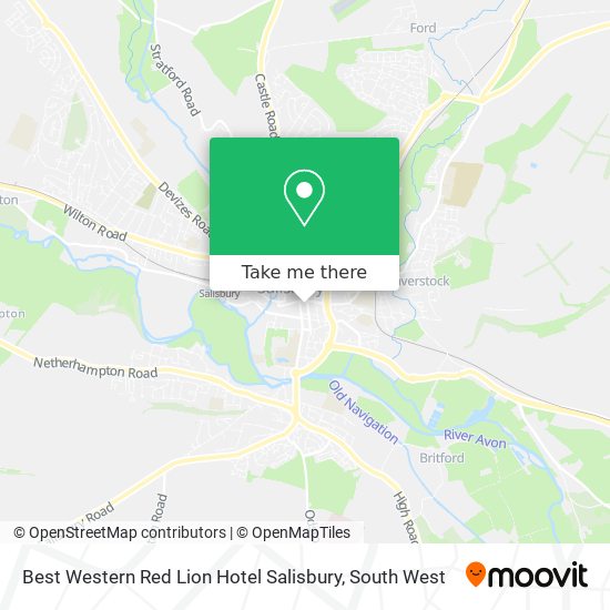 Best Western Red Lion Hotel Salisbury map