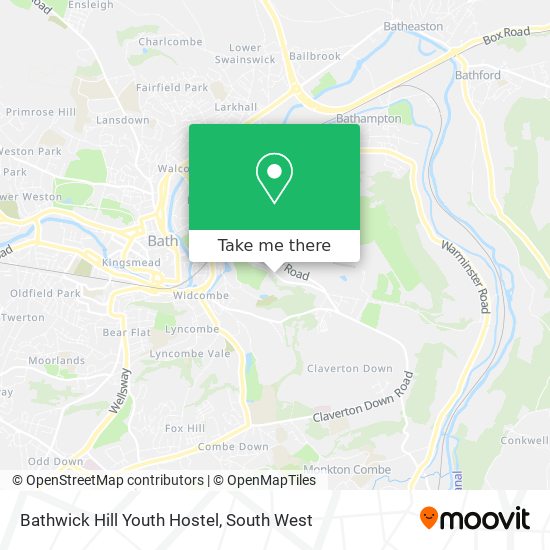 Bathwick Hill Youth Hostel map