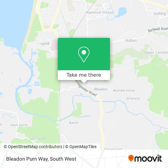Bleadon Purn Way map