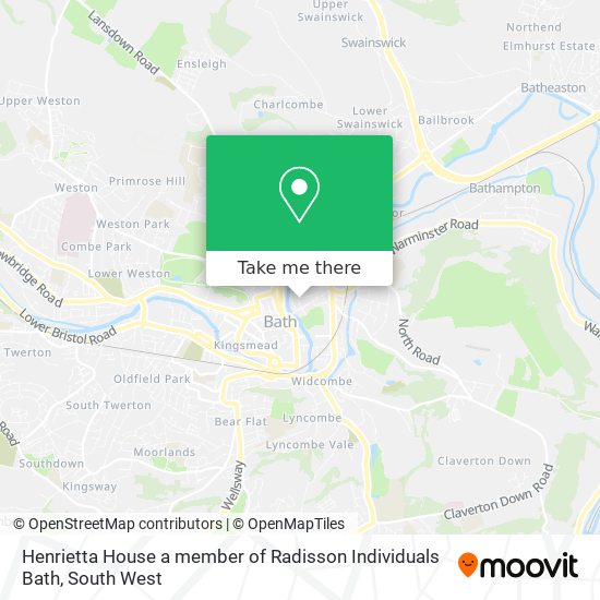 Henrietta House a member of Radisson Individuals Bath map
