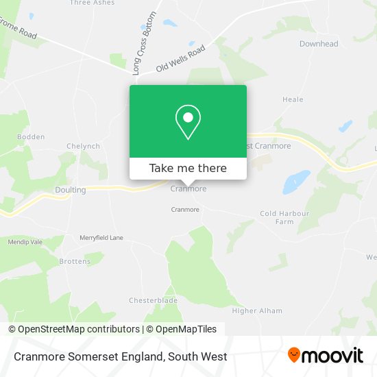 Cranmore Somerset England map