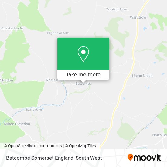 Batcombe Somerset England map