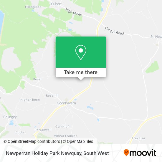 Newperran Holiday Park Newquay map