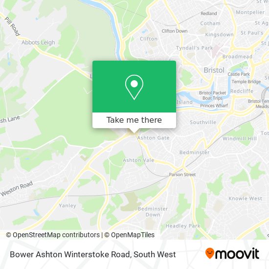 Bower Ashton Winterstoke Road map