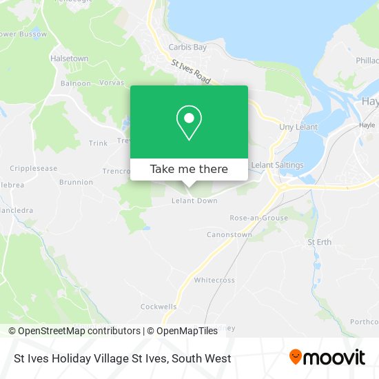 St Ives Holiday Village St Ives map