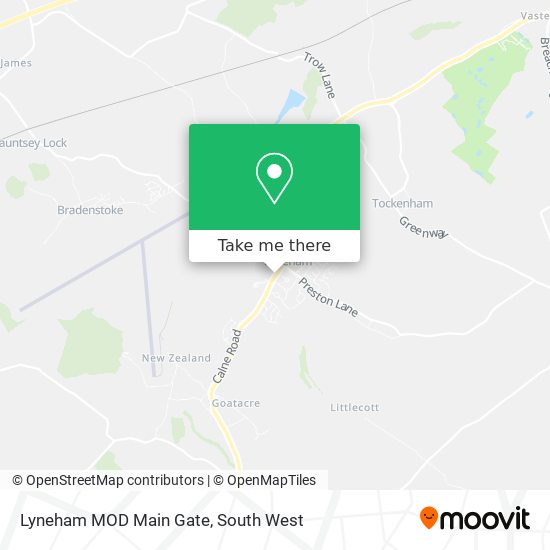 Lyneham MOD Main Gate map