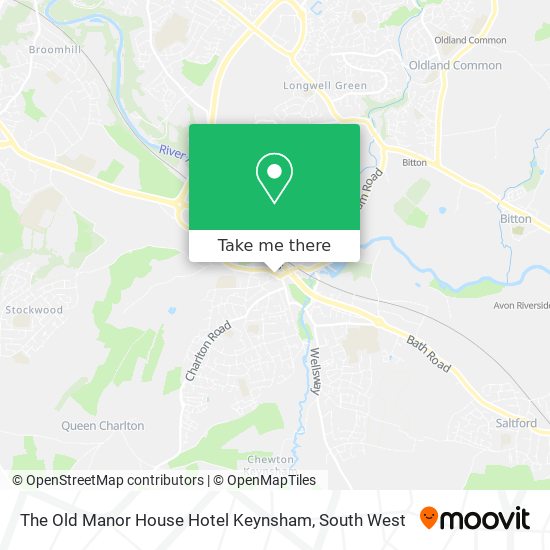 The Old Manor House Hotel Keynsham map