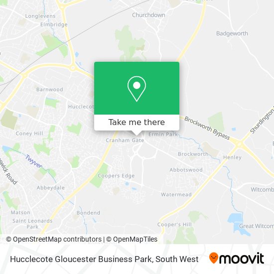 Hucclecote Gloucester Business Park map