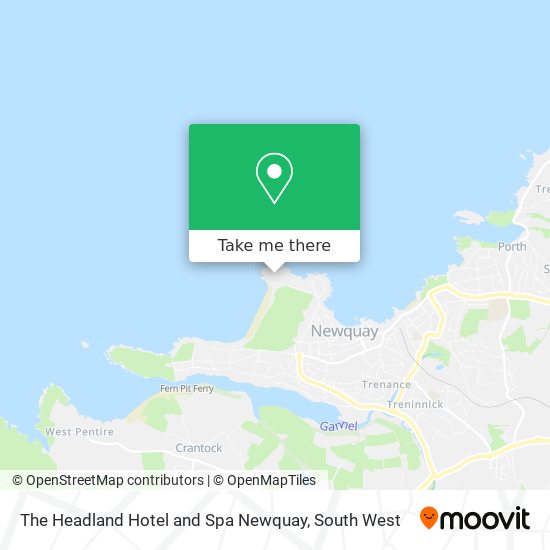 The Headland Hotel and Spa Newquay map