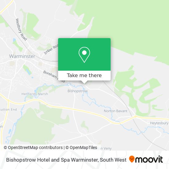Bishopstrow Hotel and Spa Warminster map