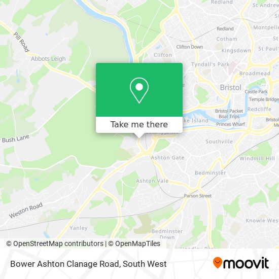 Bower Ashton Clanage Road map
