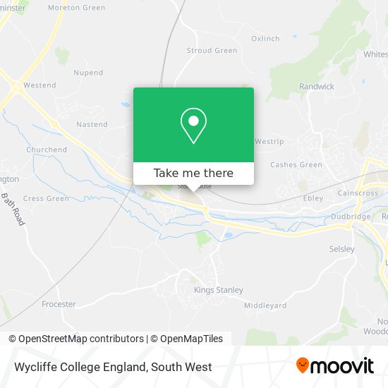 Wycliffe College England map