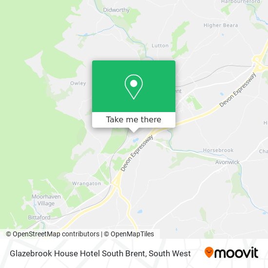 Glazebrook House Hotel South Brent map