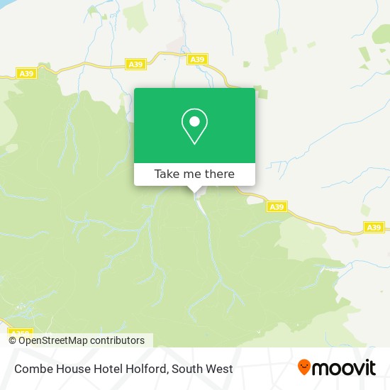 Combe House Hotel Holford map