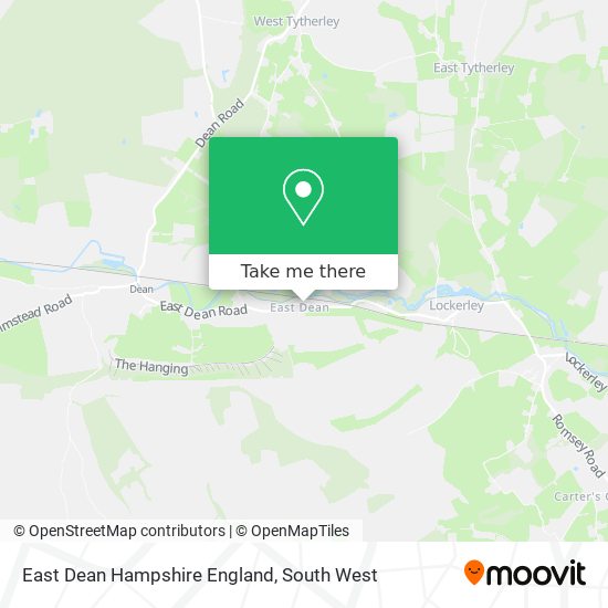 East Dean Hampshire England map