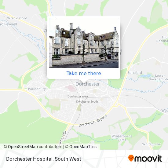 Dorchester Hospital map