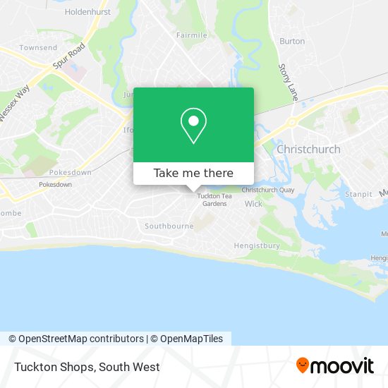 Tuckton Shops map