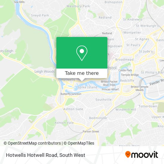 Hotwells Hotwell Road map