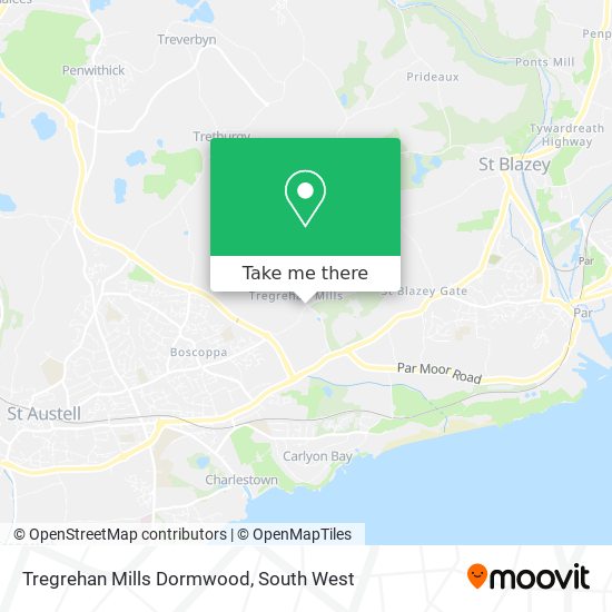 Tregrehan Mills Dormwood map