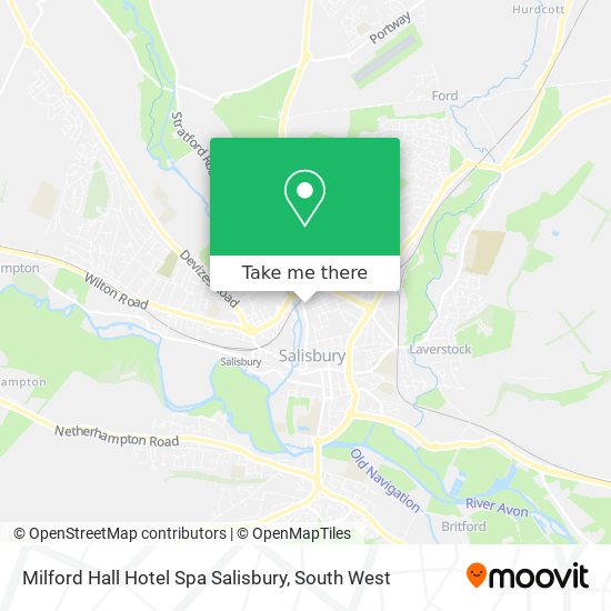 Milford Hall Hotel Spa Salisbury map