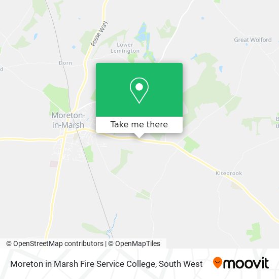 Moreton in Marsh Fire Service College map